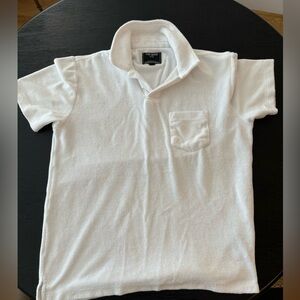 todd synder white terry cloth polo - excellent condition